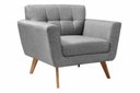 Ver imagem 2 de Conjunto 2 Poltronas Bruna Estilo Living Moderna Decoração Sala Recepção - Linho Cinza