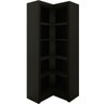 Estante Armário de Canto Aberto P/ Escritório 5 Prateleiras Preto - 5