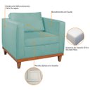 Ver imagem 7 de Kit Sofá 3 Lugares e 2 Poltronas Europa 180 cm Estilo Conforto e Elegância Suede - Doce Sonho Móveis