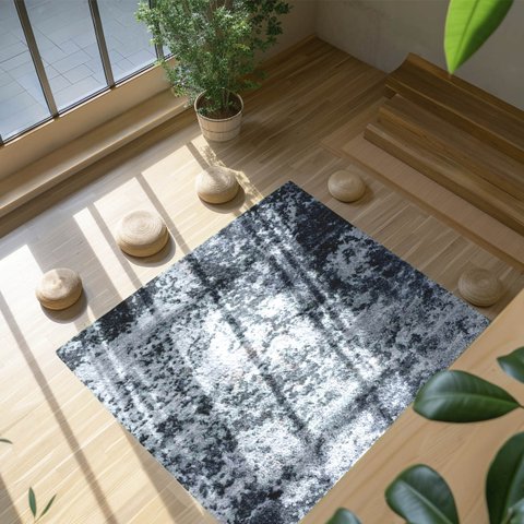 Tapete Éfeso Sala Quarto 200x300 Tecido Relevo Decorativo - Cinza