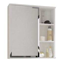 Espelheira para Banheiro 1 Porta e Prateleiras Treviso MGM Móveis - 1