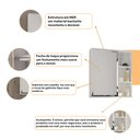 Ver imagem 4 de Espelheira para Banheiro 1 Porta e Prateleiras Treviso MGM Móveis