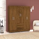 Ver imagem 2 de Guarda Roupa Solteiro 6 Portas 153 Cm Cm Rio Plus Imbuia/champanhe - Pallazio