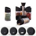 Ver mais imagens de Porta Condimentos Temperos 6 Peças Cozinha Suporte Giratorio Casa Restaurante