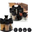 Ver imagem 1 de Porta Condimentos Temperos 6 Peças Cozinha Suporte Giratorio Casa Restaurante