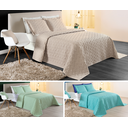 Ver imagem 4 de cobreleito casal padrão 3 peças bordado luxo micropercal 200 fios caqui premium