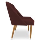 Ver imagem 5 de Kit 04 Cadeiras Poltrona Juliana Suede Pés Palito Castanho - Pallazio Marsala