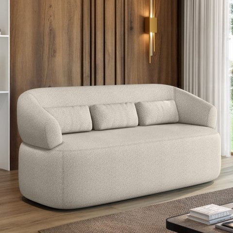 Sofá Living Orgânico Duomo 1,80m Boucle Just Time