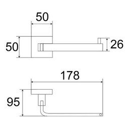 Kit Acessórios para Banheiro Dourado Fosco Quadrado em Aço Inox 2 Peças - 4