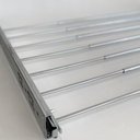 Ver imagem 2 de Calceiro Deslizante Cromado Horizontal 7 Varetas Guarda Roupa Closet Aramado Giosul