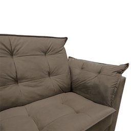 Sofá 2 Lugares Pequeno Confortável 1,40 Mts Capuccino Alice Amo Móveis - 4