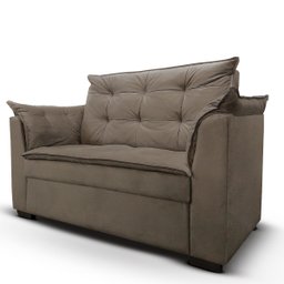 Sofá 2 Lugares Pequeno Confortável 1,40 Mts Capuccino Alice Amo Móveis - 3