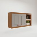 Ver imagem 2 de Armário Aéreo Grande Cozinha Jéssica New 100% MDF Tuboarte 2 Portas 2 Nichos