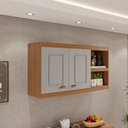 Ver imagem 1 de Armário Aéreo Grande Cozinha Jéssica New 100% MDF Tuboarte 2 Portas 2 Nichos