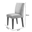 Ver imagem 4 de Sala de Jantar Mesa Olimpia 120mm Tampo em Mdf Vidro Canto Reto com 4 Cadeiras Grecia