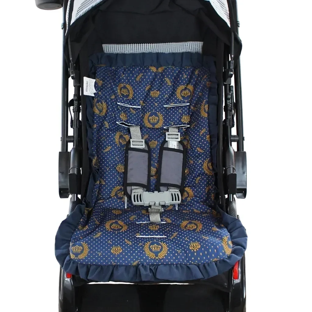 Capa de Carrinho Mt - Nobreza Marinho com Dourado - 1