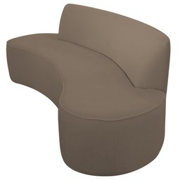 Sofá Orgânico 02 Lugares 150cm Mônaco Bouclê Marrom - CasaePoltrona - 1