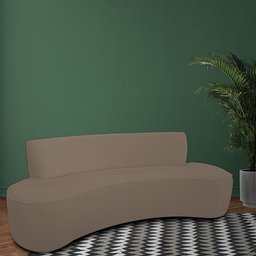 Sofá Orgânico 02 Lugares 150cm Mônaco Bouclê Marrom - CasaePoltrona - 2