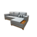 Ver imagem 1 de Sofá 3 Lugares 2,50 M Linho Cinza Chaise Aline Plus