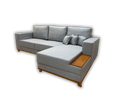 Ver imagem 1 de Sofá 3 Lugares 2,50 M Linho Cinza Chaise Aline Plus