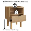 Ver imagem 4 de Kit 2 Mesas de Cabeceira 1 Gaveta 45 Cm 28094 Aura Hanover Artesano