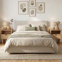 Ver imagem 2 de Kit 2 Mesas de Cabeceira 1 Gaveta 45 Cm 28094 Aura Hanover Artesano