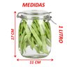 Kit 4 Pote Hermético Recipiente de Vidro 500ml 800ml 1l 1,5l - 5