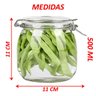 Kit 4 Pote Hermético Recipiente de Vidro 500ml 800ml 1l 1,5l - 4