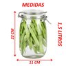 Kit 4 Pote Hermético Recipiente de Vidro 500ml 800ml 1l 1,5l - 6