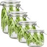 Kit 4 Pote Hermético Recipiente de Vidro 500ml 800ml 1l 1,5l - 2