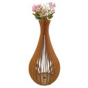 Ver imagem 1 de Vaso de Chão Decorativo Grande Gotas de Orvalho Mdf:mdf Cru/75x40cm