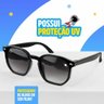 Óculos Sol Infantil Preto Proteção Uv Retro + Case Quadrado Verão Presente Menino Criança - 6