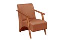 Ver imagem 1 de Poltrona Venus 1 Lugar Braço Madeira Maciça Tecido Suede Unidecor Terracota