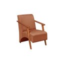Ver imagem 1 de Poltrona Venus 1 Lugar Braço Madeira Maciça Tecido Suede Unidecor Terracota