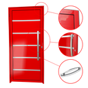 Ver imagem 2 de Porta Alumínio Lambril Premium c/Puxador D.Vermelho 100 Brimak