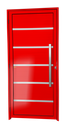 Ver imagem 1 de Porta Alumínio Lambril Premium c/Puxador D.Vermelho 100 Brimak
