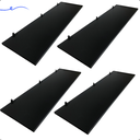 Ver imagem 2 de Kit 4 Prateleira Preta 90X30 + Suporte Flutuante Mdf Organizadora Decoração Cozinha Banheiro Sala