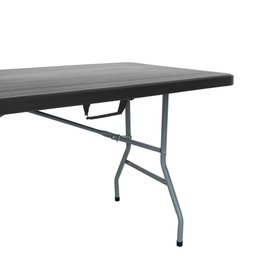 Mesa Dobrável Vira Maleta Portátil 1,80m Camping Premium - Preta - 5