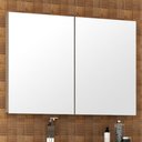 Ver imagem 6 de Armário Aéreo para Banheiro 100cm com 02 Portas e Espelho Malbec B06 Barrique Argento - Lyam Decor
