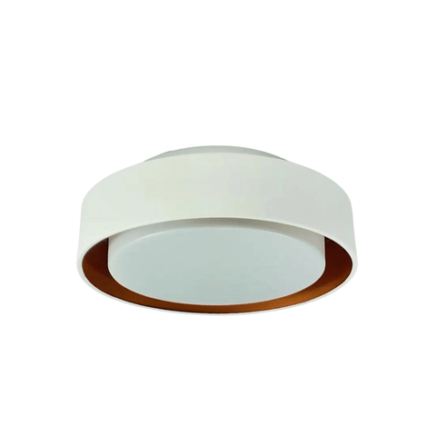 Plafon Dubai Branco e Cobre 3 Lâmpadas Tualux