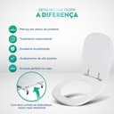 Ver imagem 2 de Assento Sanitário Tampa de Vaso Sabatini Transparente Decorado - Beija-flor com Flores