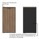 Ver imagem 7 de Mesa Escritorio 3 Gavetas 2 Portas em L 190x180 cm e Armario 2 Portas 160x77 cm Nogal Preto Artany