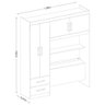 Guarda-Roupa 4 Portas Solteiro Dueto para Cama Box Ebano Touch - Móveis Demóbile - 2