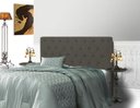 Ver imagem 3 de Cabeceira Embaixatriz Plus Queen 1600mm Veludo Adar Marrom - Simbal