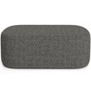 Ver imagem 7 de Cabeceira Cama Box Solteiro 100cm Lanna com Puff Recamier Doha W01 Linho Mescla Chumbo - Lyam Decor