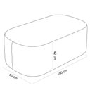 Ver mais imagens de Cabeceira Cama Box Solteiro 100cm Lanna com Puff Recamier Doha W01 Linho Mescla Chumbo - Lyam Decor