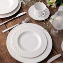 Ver imagem 2 de Jogo 6 Xícaras com Pires Tramontina Ingrid Porcelana Branco 185ml Chá Café Mesa Posta