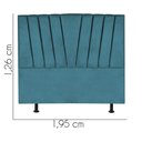 Ver imagem 2 de Cabeceira Estofada Bélgica 195cm King Size para Cama Box Quarto Suede Azul Turquesa