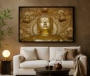 Ver imagem 1 de Quadro Canvas Buda Dourado - Horizontal-mold.preta:40x30cm
