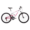 Ver imagem 1 de Bicicleta Houston Vivid Aro 26 21V Branca/Rosa